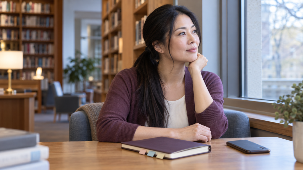 Woman deciding what to do after regular texting stops