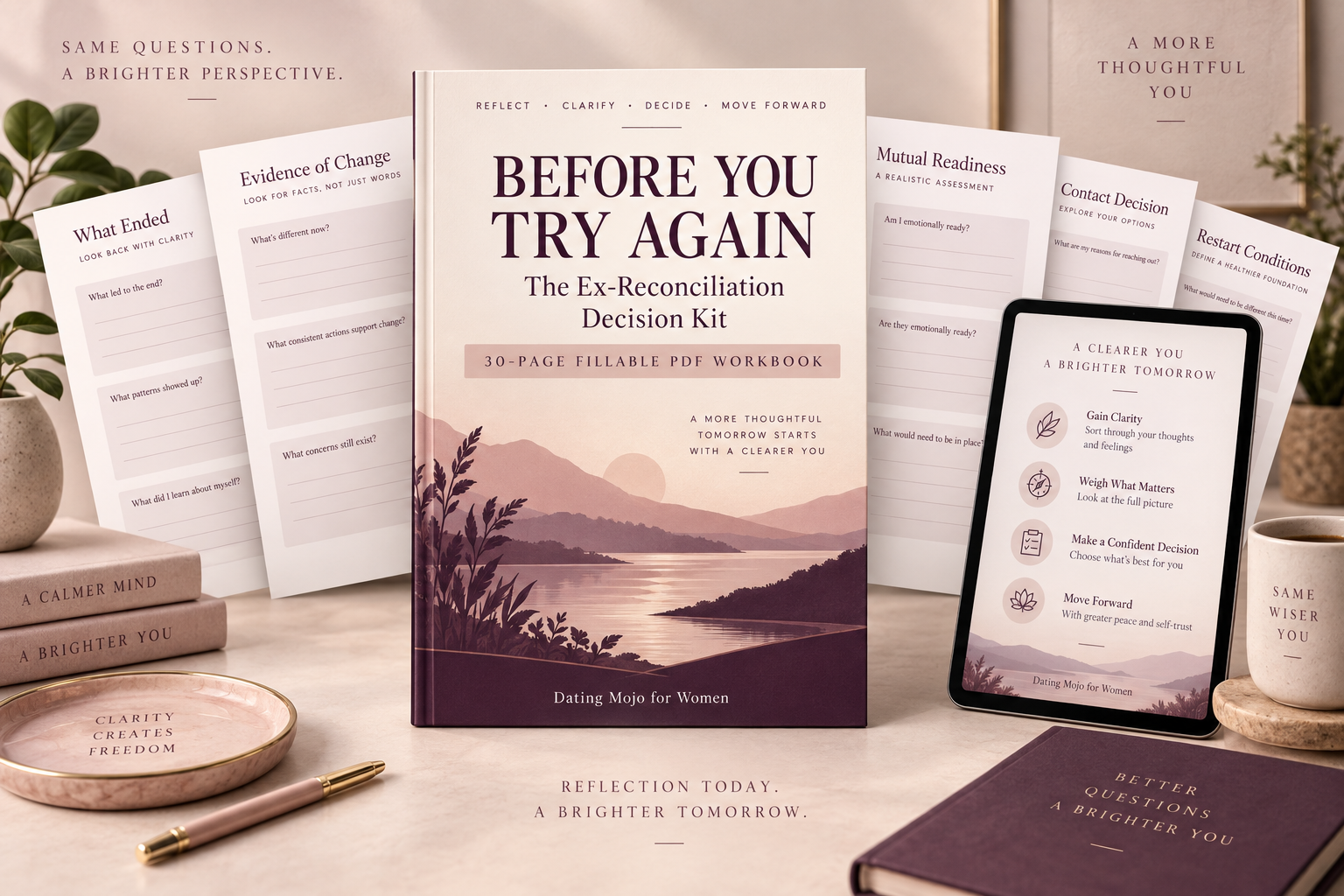 Before You Try Again: The Ex-Reconciliation Decision Kit workbook and sample pages